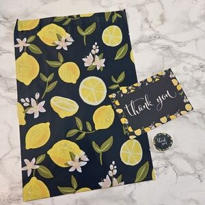 57 - 10x13” LEMON DESIGN POLYMAILERS & POSTAL CARDS 6×4. & Stickers 1.5"